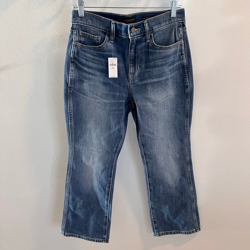 NWT Banana Republic High Rise Crop Boot Jeans Size 28 Petite